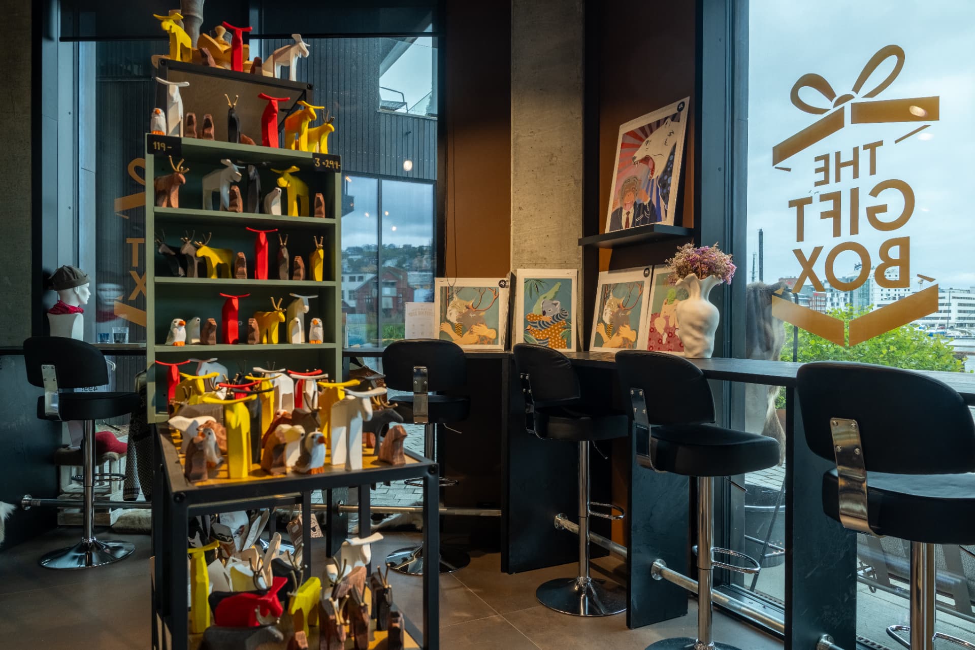 Handmade wooden figures and art prints from Northern Norwegian makers in the shop